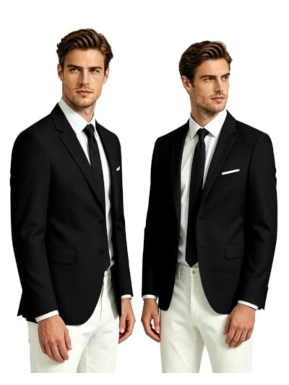 Slim Fit Men's Suit Jacket Blazer Notch Lapel Wedding Prom - Picture 4 of 6
